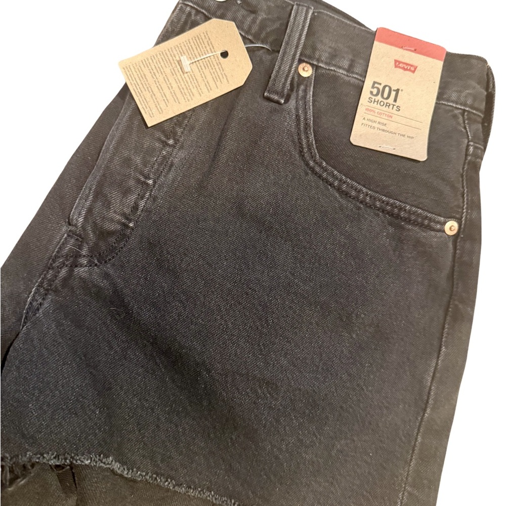 Levi's 501 High-Rise Black Denim Jean Shorts